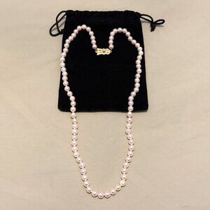 MIKIMOTO 18k YG Cultured Pearl Necklace